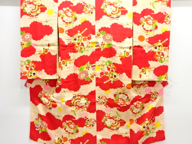 Japanese Kimono / Chirimen Kinsha Silk